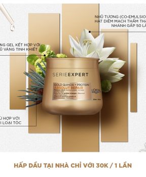 Dầu Hấp L’Oréal Professionnel Nhũ Vàng Phục Hồi Tóc Hư Tổn 250ml
