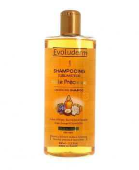 Dầu Gội Evoluderm Dành Cho Tóc Khô Giúp Tóc Bóng Mượt Mềm Mại 400ml Argan, Borage & Camellia Oils Enhancing Shampoo For Dry Hair