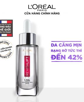 Tinh Chất L'Oreal Hyaluronic Acid Cấp Ẩm Sáng Da 30ml Revitalift 1.5% Hyaluronic Acid Serum
