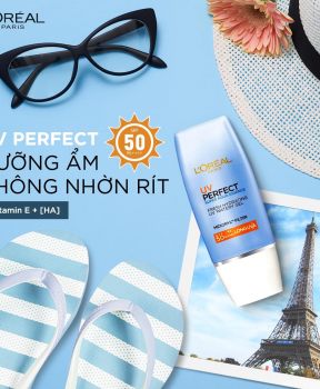 Kem Chống Nắng L'Oréal Dưỡng Ẩm Không Nhờn Rít 30ml UV Perfect Aqua Essence Fresh Hydrating UV Watery Gel SPF50+ PA++++