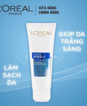 Sữa Rửa Mặt L'Oreal Làm Sáng Da 100ml White Perfect Milky Foam