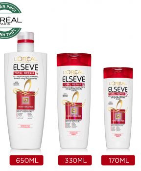 Dầu Gội L'Oreal Hỗ Trợ Phục Hồi Tóc Hư Tổn 650ml Elseve Total Repair 5 Repairing Shampoo
