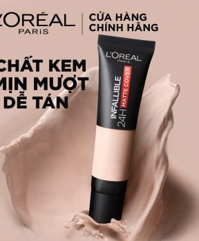 Kem Nền Lâu Trôi L’Oreal Paris Infallible 24H Matte Cover SPF16 30ml