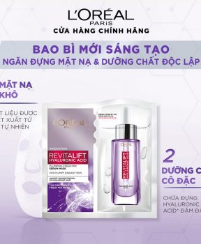 Mặt Nạ L'Oreal Paris Kết Hợp Serum Dưỡng Căng Mịn Da 33g Revitalift Fresh Mix Plumping Serum