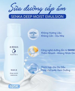 Sữa Dưỡng Senka Cấp Ẩm Chuyên Sâu Cho Da 150ml Deep Moist Emulsion