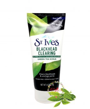 Sữa Rửa Mặt Tẩy Tế Bào Chết Trà Xanh Làm Giảm Mụn Đầu Đen St.Ives 170g Blackhead Clearing Scrub Green Tea