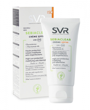 Kem Chống Nắng SVR Làm Giảm Mụn, Không Bóng Nhờn 50ml Sebiaclear Crème SPF50