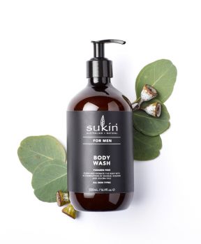 Sữa Tắm Sukin Cho Nam Làm Sạch & Dưỡng Ẩm Da 500ml For Men Body Wash
