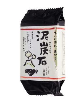 Xà Phòng Rửa Mặt Pelican Chiết Xuất Từ Than & Bùn 100g Deitanseki Clay & Charcoal Facial Cleansing Bar