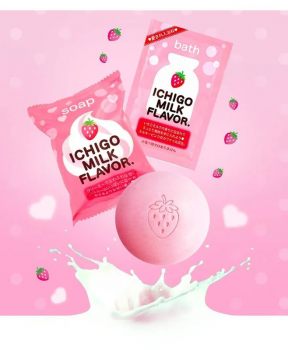 Xà Phòng Tắm Pelican Chiết Xuất Sữa Và Dâu Tây 80g Ichigo Milk Flavor Body Soap