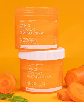 Pad Dầu Tẩy Trang Neogen Dermalogy Cà Rốt 60 Miếng Carrot Deep Clear Oil Pad 150ml (60 Pads)