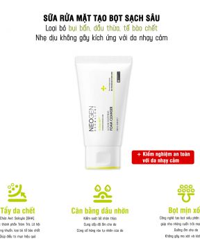 Sữa Rửa Mặt Neogen Dermalogy Làm Sạch Sâu Cho Da Mụn 100ml A-Clear Aid Soothing Foam Cleanser