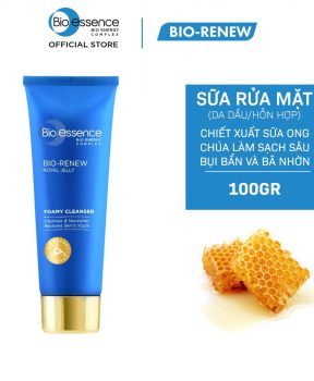 Sữa Rửa Mặt Bio-essence Dưỡng Da Tươi Trẻ Dành Cho Da Dầu & Hỗn Hợp 100g Bio-Essence Renew Foamy Cleanser