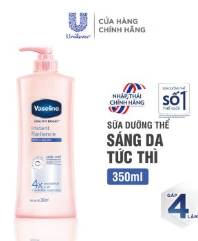 Sữa Dưỡng Thể Vaseline Nâng Tông Sáng Da Tức Thì 350ml (Mới) Healthy Bright Insta Radiance UV Tone-Up Lotion (New 2021)