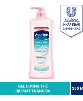 Sữa Dưỡng Thể Vaseline Dịu Mát Sáng Da 350ml Healthy White Fresh & Fair Cooling UV Gel Lotion