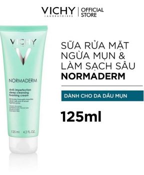 Sữa Rửa Mặt Vichy Tạo Bọt Ngừa Mụn & Làm Sạch Sâu 125ml