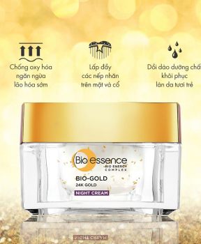 Kem Dưỡng Bio-essence Vàng 24K Ngừa Lão Hóa Ban Đêm 40g
