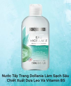 Nước Tẩy Trang Dollania Làm Sạch Sâu Chiết Xuất Dưa Leo Và Vitamin B5 250ml