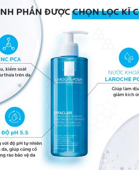 Gel Rửa Mặt La Roche-Posay Dành Cho Da Dầu, Nhạy Cảm 400ml