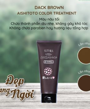 Dầu Xả Nhuộm Tóc Aishitoto Dark Brown Màu Nâu Đậm 200g