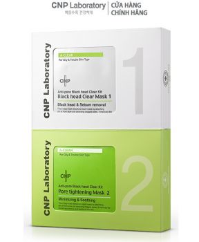 Bộ mặt nạ làm sạch mụn đầu đen 2 trong 1 CNP Laboratory Anti-Pore Black Head Clear Kit