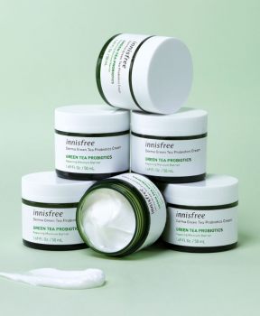 Kem dưỡng ẩm da từ trà xanh lên men innisfree Derma Green Tea Probiotics Cream 50 mL
