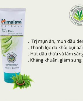 Mặt Nạ Himalaya Herbals Đất Sét Làm Giảm Mụn, Bã Nhờn 100g Neem Face Pack