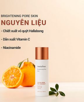 Nước cân bằng dưỡng sáng da, se khít lỗ chân lông innisfree Brightening Pore Skin 150 mL