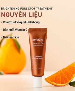 Sản phẩm dưỡng sáng đốm nâu sậm trên da innisfree Brightening Pore Spot Treatment 30 mL