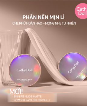 Phấn Phủ Cathy Doll Skin Fit Nude Matte Powder Pact SPF30 PA+++