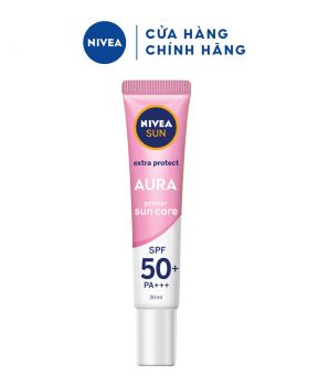 Tinh Chất Chống Nắng Nivea Sáng Da Tức Thì 30ml Sun Extra Protect Aura Primer Sun Care SPF50+ PA+++