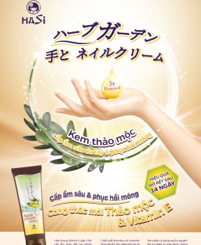 Kem thảo mộc Hasi Habugaden cấp ẩm sâu da tay và phục hồi móng 80g