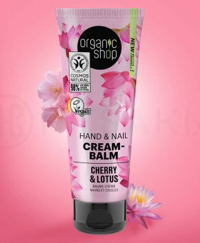 Kem Dưỡng Tay & Móng Organic Shop Trái Anh Đào, Hoa Sen 75ml