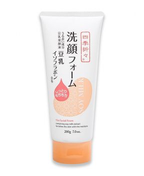 Kumano Sữa rửa mặt Shikioriori Milk Isoflavone Face Wash Foam 200g