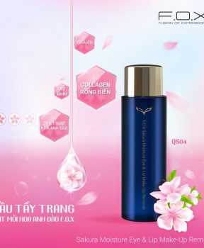 FOX Dầu Tẩy Trang Mắt Môi Sakura Moisture Eye & Lip Make Up Remover - QS04 (100ml)
