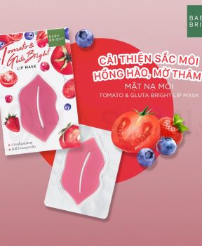 Mặt Nạ Môi Baby Bright Chiết Xuất Cà Chua & Glutathione 10g Tomato & Gluta Bright Lip Mask