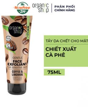Tẩy Da Chết Cho Mặt Organic Shop Chiết Xuất Cà Phê 75ml Soft Face Gommage #Morning Coffee