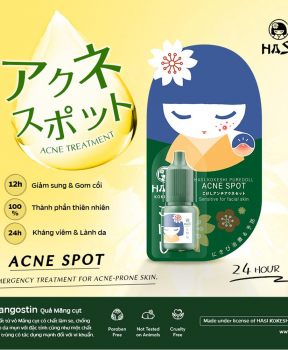 Chấm mụn Hasi Kokeshi Puredoll giảm sưng gom cồi 5ml