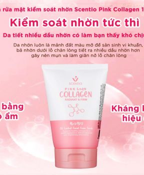 Beauty Buffet Sữa rửa mặt kiểm soát nhờn Scentio Pink Collagen 100ml