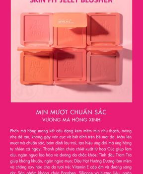 Cathy doll Phấn má hồng dạng kem Skin fit Jelly blusher 6g