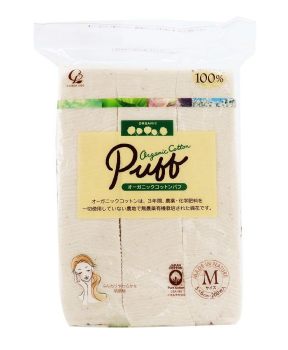 Bông tẩy trang Cotton Labo Organic Puff size M 200 miếng