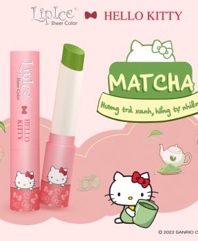 Son Dưỡng LipIce Hello Kitty Sheer Color Matcha (Hồng Tự Nhiên) – Hương Trà Xanh 2.4g