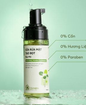 Sữa Rửa Mặt Tạo Bọt Rau Má Natural Foam Cleanser