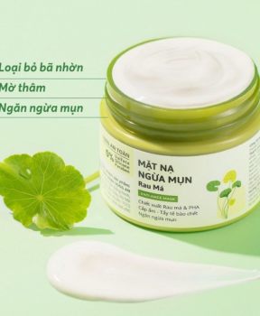 Mặt Nạ Ngừa Mụn Rau Má Cỏ Mềm 60 gram dành cho mọi loại da, loại bỏ bã nhờn, ngừa thâm, ngăn mụn