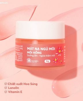 Mặt Nạ Ngủ Môi Môi Hồng Cỏ Mềm 8g
