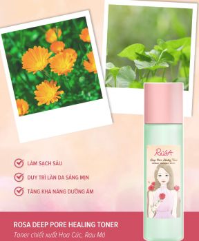 Nước Hoa Hồng Seoulrose Làm Sạch Sâu & Dịu Da 120ml Rosa Deep Pore Healing Toner