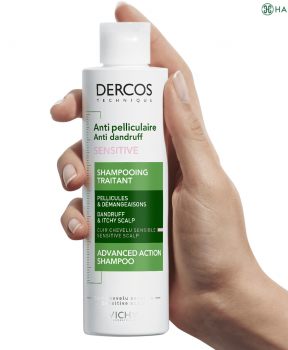 Dầu Gội Giảm Gàu Dành Cho Da Đầu Nhạy Cảm Vichy Dercos Technique Anti-Dandruff Sensitive Advanced Action Shampoo