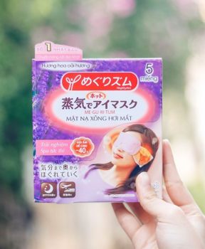 Mặt nạ xông hơi mắt Meguritum Hương hoa oải hương 5 miếng