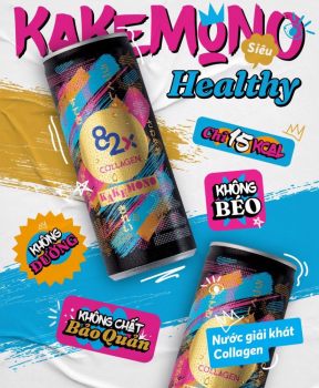 82X TPCN Collagen Kakemono 500mg Collagen70mg VitaminC With Lychee Flavor 245ml*6 lọ