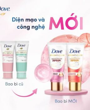 Serum Ngăn Mùi Dove Giúp Da Sáng Mịn Đều Màu 40ml Deodorant Dry Serum 3% Niacinamide + 10X Collagen